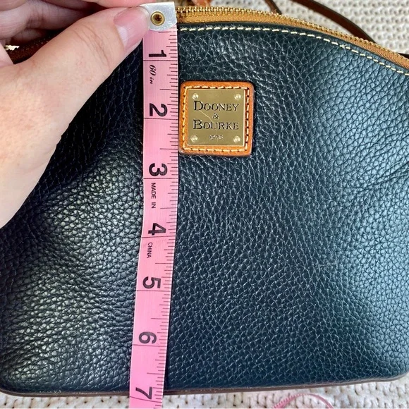 Dooney and Bourke Ruby Dome Black Leather Small Crossbody Bag - Picture 8 of 14
